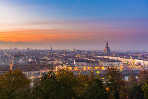 Torino aerial panorama view